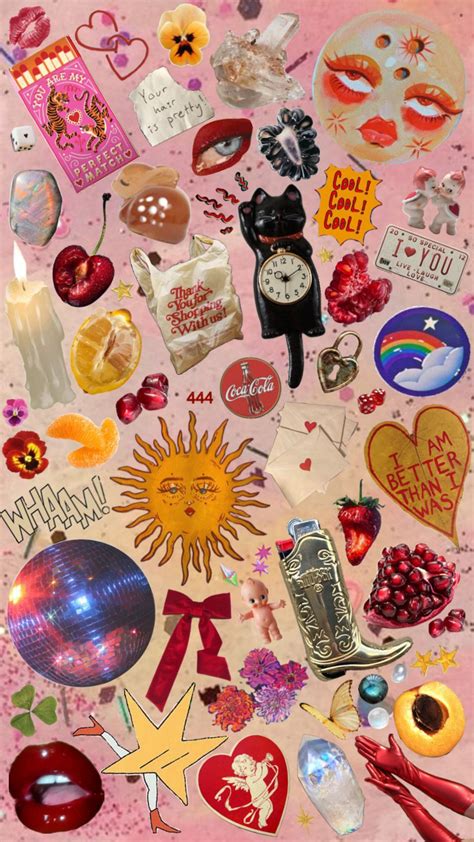 Funky Vibes Fruity Sun Moon 444 Disco Eclectic Wallpaper In