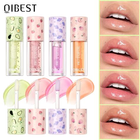 QIBEST-Mirror-Lip-Oil-4-size-fruit-flavor-moisturizing-moistening-anti ...