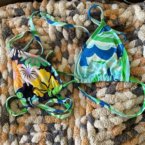 Aerie L Triangle Bikini Top Selling Matching Depop