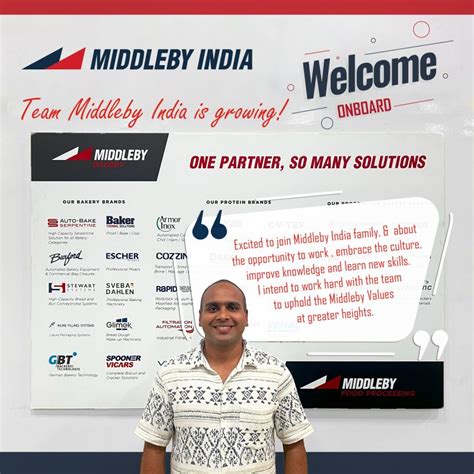 middlebyindia engineeringinnovation teamwork welcomemohan