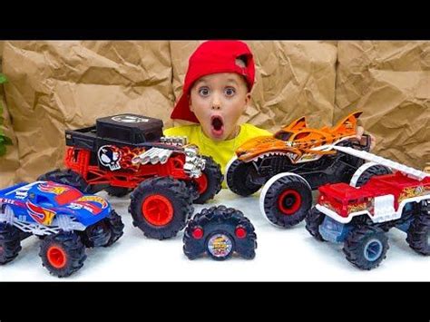 Vlad And Niki Have Fun With New Hot Wheels Monster Truck Rc Toys Monster Truck Toys Monster