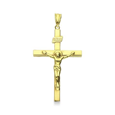 Ciondolo Croce In Oro Bianco 18k Diamantato GV