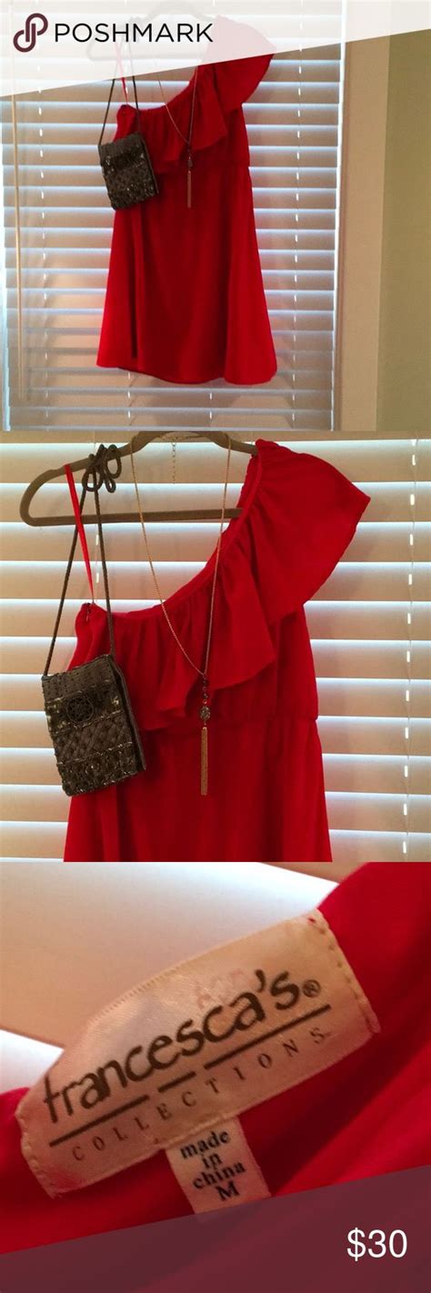 Red One Shoulder Francescas Dress