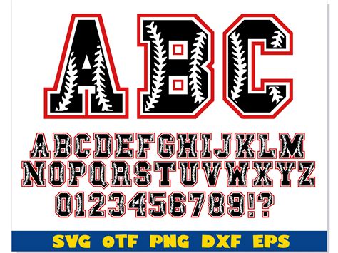 Baseball Font SVG Cricut Baseball Font Png Baseball Font Etsy