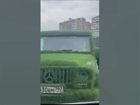 Гелик, покрытый зеленью, остановили сотрудники ГИБДД - YouTube