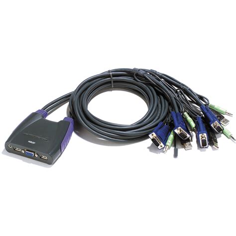 ATEN CS64U 4-Port USB KVM Switch CS64US B&H Photo Video