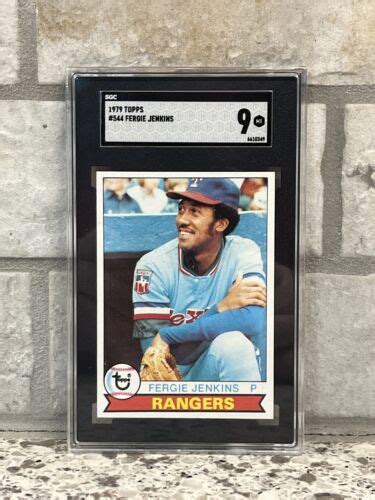 1979 Topps 544 Fergie Jenkins SGC 9 MINT HOF Texas Rangers EBay