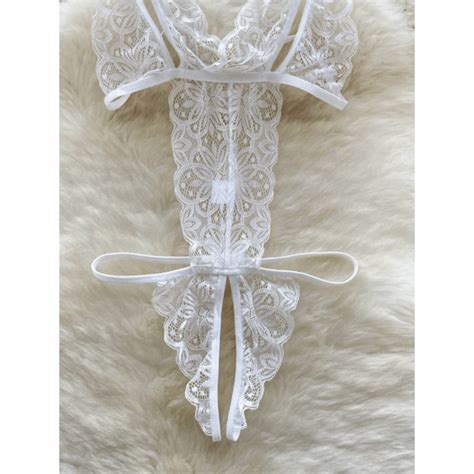 Body Sensual Apressadinha Abertura Lingerie Rendada Sexy Shopee Brasil