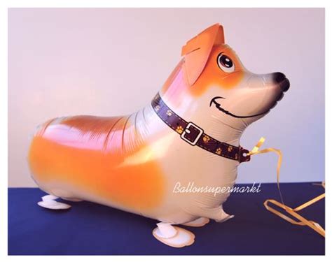Corgi Airwalker Luftballon Aus Folie Mit Helium Airwalker Tierpark
