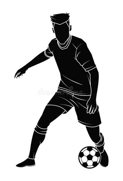 Vector La Silueta Del Jugador Del Balompi F Tbol Ilustraci N Del