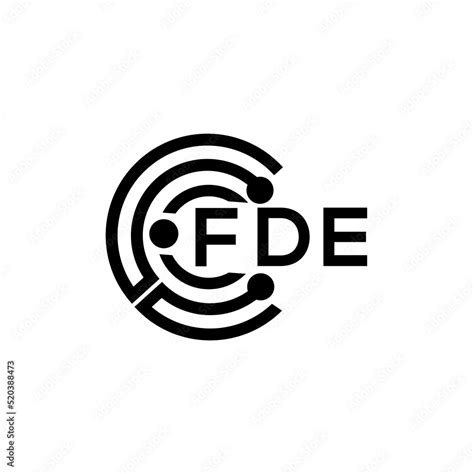 fde letter technology logo designfde creative initials monogram vector