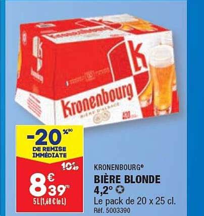 Promo Bière Blonde Kronenbourg chez Aldi iCatalogue fr