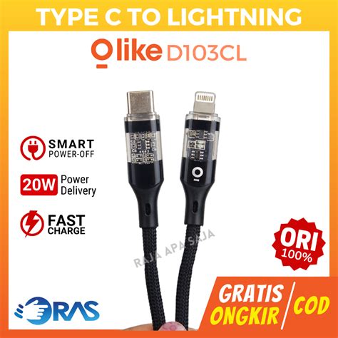 Jual Kabel Data Charger Type C To Lightning W Fast Charging Pd Power