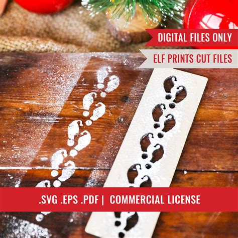 Elf Arrival Footprint Template Laser Cutting Files Elf Footprints