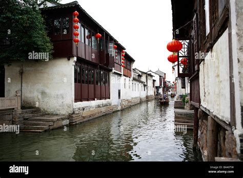 Asia China Jiangsu Province Zhouzhuang Town Water Town Stock Photo Alamy