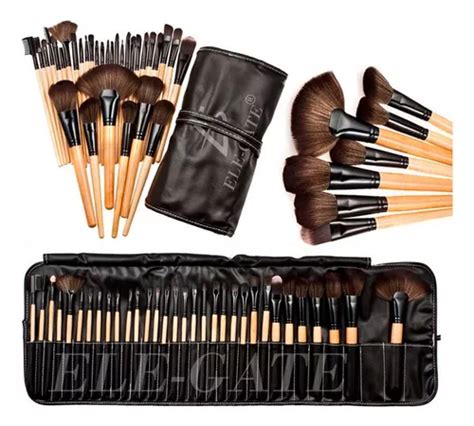 Set De Brochas De Maquillaje Profesional 24 Piezas Color Negro