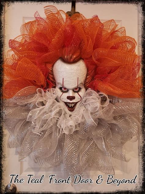 Pennywise Wreath Diy Halloween Wreath Halloween Crafts Decorations