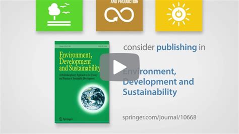 Environment Development And Sustainability Environment Development