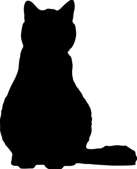 Premium Vector Cat Silhouette Illustration Vector White Background