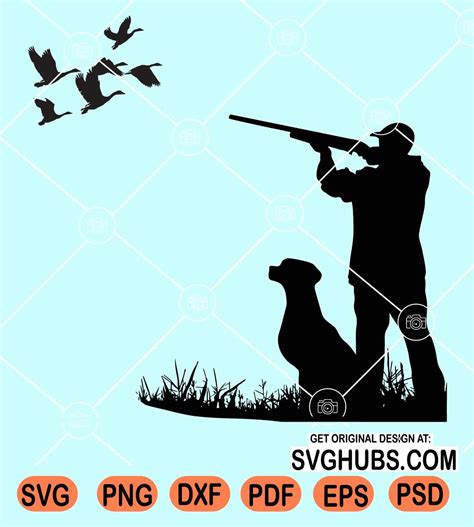 Duck Hunting Silhouette Stock Clipart Royalty Free Freeimages