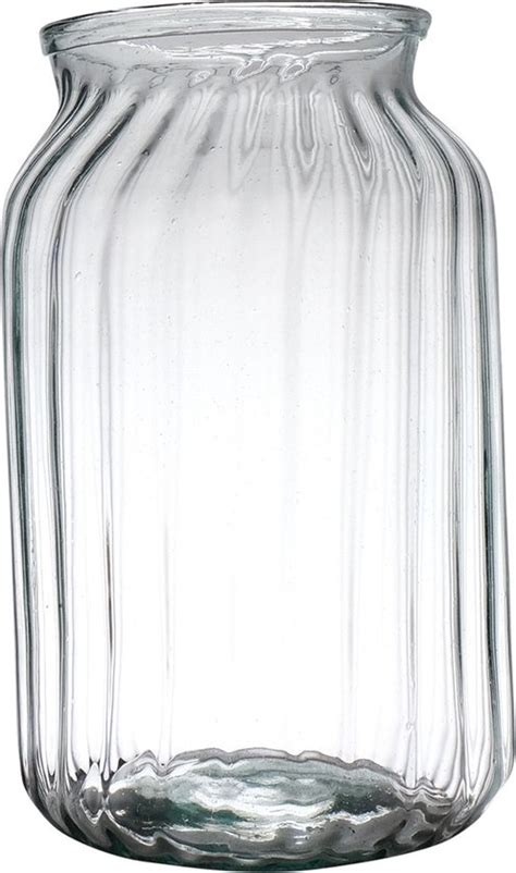 Hakbijl Glass Bloemenvaas Organic Transparant Eco Glas D X H