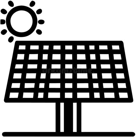 Ic Ne Panneau Solaire Vecteur D Nergie Solaire Illustration Isol E Sur