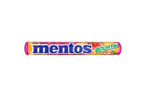 Жевательные драже Mentos со вкусом фруктов: клубники, апельсина, лимона ...