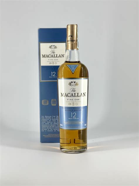 The Macallan Single Highland Malt Scotch Whisky 12 Years Old Fine Oak ...