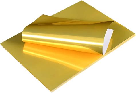 Ltpprint 10 Sheets A4 Glossy Gold Printable Vinyl