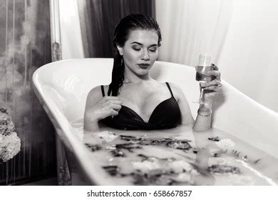 Side View Sexy Brunette Woman Relaxing Stock Photo Shutterstock