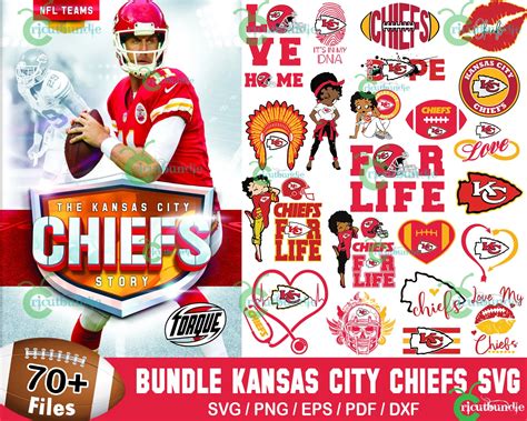 70 Kansas City Chiefs Football Svg Bundle Free Svg Files For Cricut