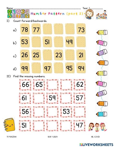 1391266 Numbers Within 100 Find The Missing Numbers