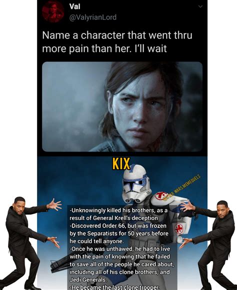 Kix really went through a lot : r/CloneWarsMemes