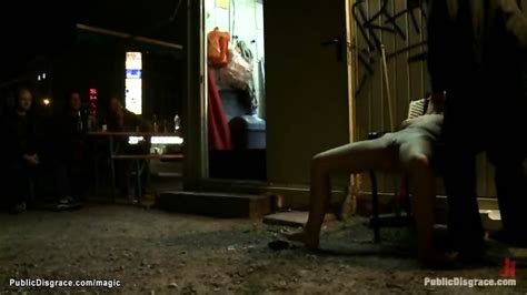 Naked Slave Drives Chariot In Public