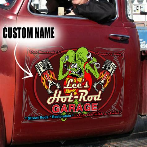 Personalized Hot Rod Rat Fink Set Vinyl Stickers Dingmun