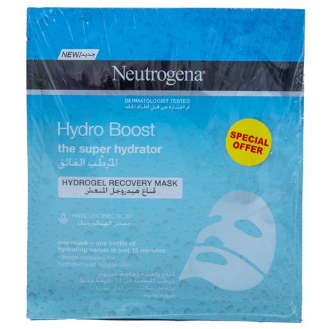 Neutrogena Face Mask Sheet Hydro Boost The Super Hydrator Hydrogel Recovery 30ml 21 Online At