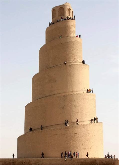 The 52 Metres High Spiral Minaret Of The Great Mosque Of Samarra In