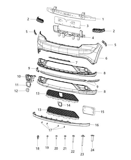 5113672AB Genuine Mopar Front Lower Bumper Cover