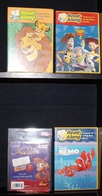 4 Disney Read Along Books With CD Lion King Toy Story Finding Nemo ...