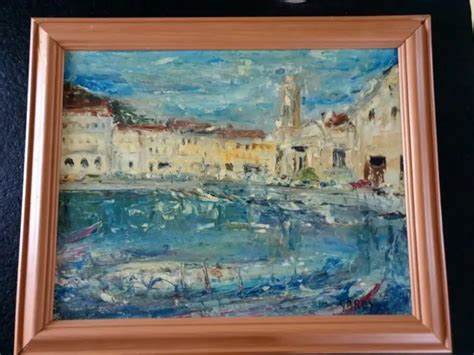 CLAUDE GARDY NÉ en 1949 Huile sur isorel Port de la Rochelle tableau