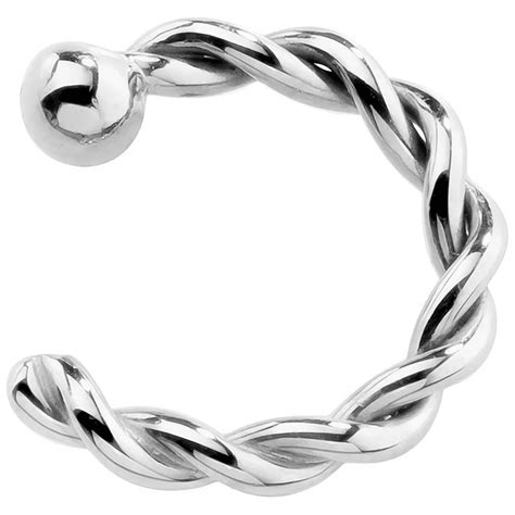 Twisted Rope Nose Ring Twisted Wire Nose Stud Single Piercing Nose Ring
