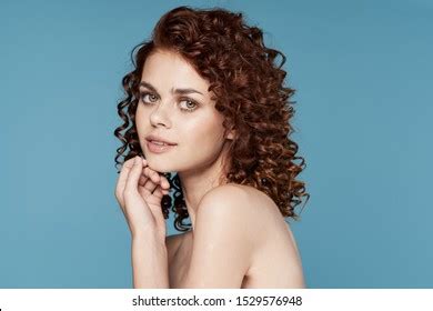 Naked Shoulders Beautiful Curly Hair Woman Stock Photo 1529576948 Shutterstock