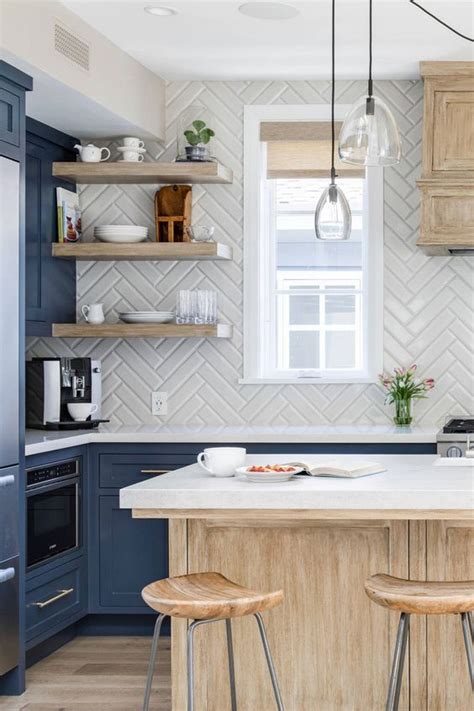 White Herringbone Backsplash White Herringbone Kitchen Backsplash