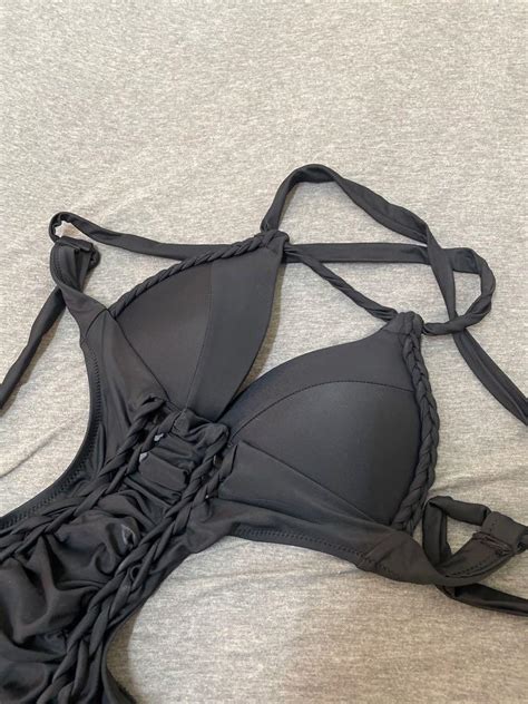 Wave shine 二代 編織挖腰美胸連身泳裝 比基尼 bikini 她的時尚 泳衣潛水衣 泳裝 比基尼在旋轉拍賣