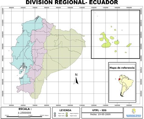 Ecuador Map South America