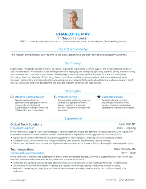 Successful It Support Engineer Resume Examples And Writing Tips For