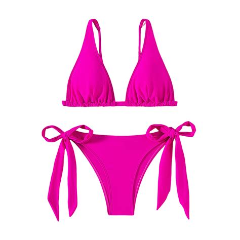 Fulorrnie Women S High Waisted Retro Ruched Bikini Set With Push Up Triangle Top And Adjustable