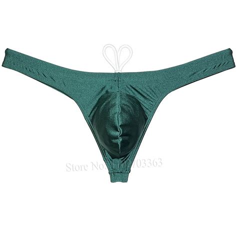 Botmois Men S Solid Swim Briefs Breathable Bikini Bottoms Thong Drawstring Swimwear Shiny