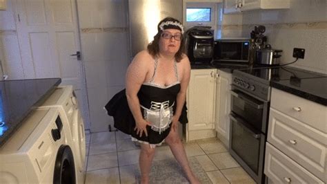 French Maid In The Kitchen Playing Hard With Big Black Dildo Phoenixwings Clips4sale
