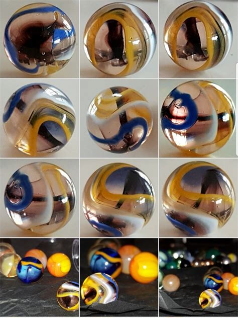 Antique Handmade Stunning Small German Marble Glass Toys Marble Games Glass Marbles